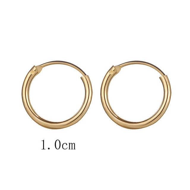 2020 New Vintage Rose Gold Multiple Dangle Small Circle Hoop Earrings for Women